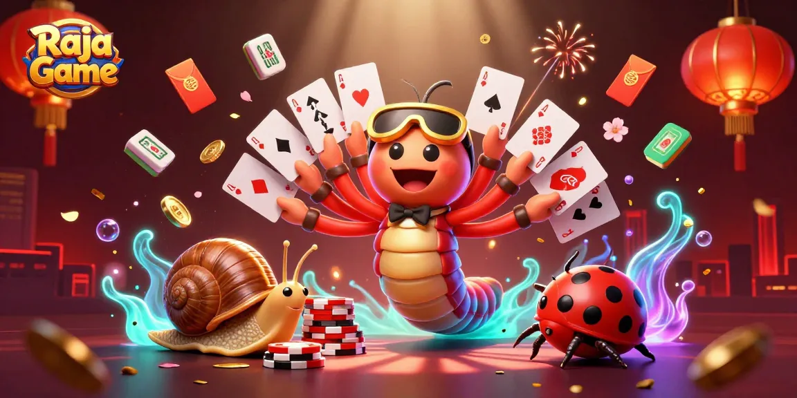 Engage with exciting games on Raja Game while surrounded by a vibrant casino scene.