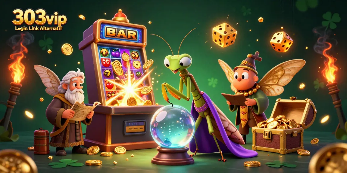 Spin and win with 303vip Login Link Alternatif in this vibrant 3D casino scene.