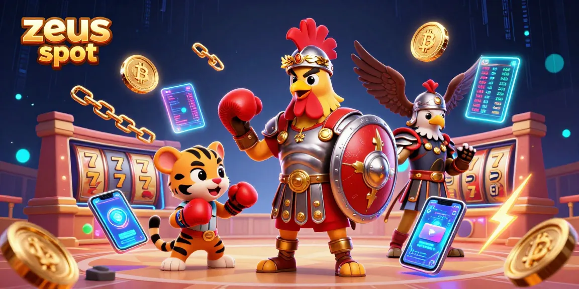 Spin to win with zeus slot, featuring dynamic scenes of 3D characters and vibrant game elements.