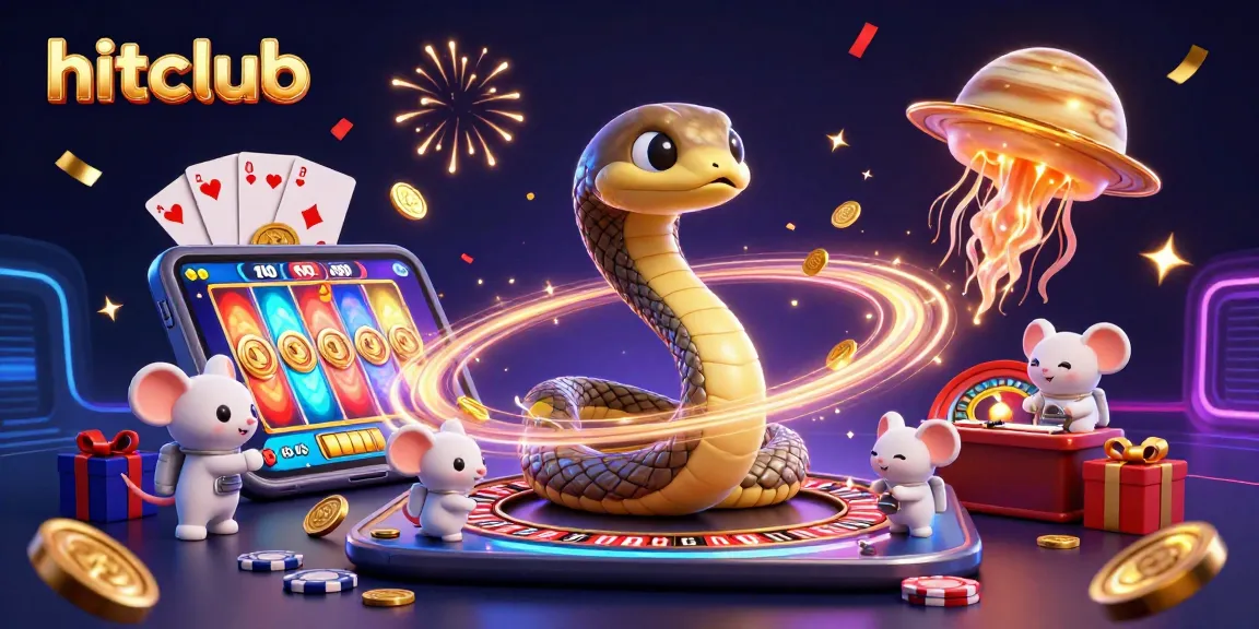 Enhance your game with Hitclub, featuring astronaut mice betting on a cosmic roulette wheel.