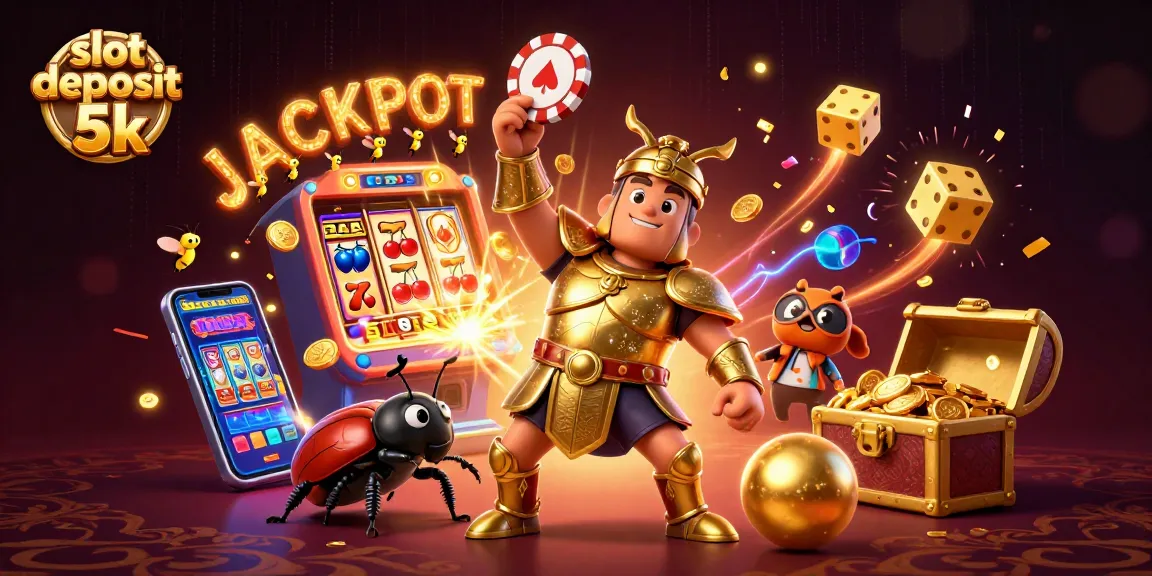Experience thrilling wins with slot deposit 5k in this vibrant, dynamic casino scene.